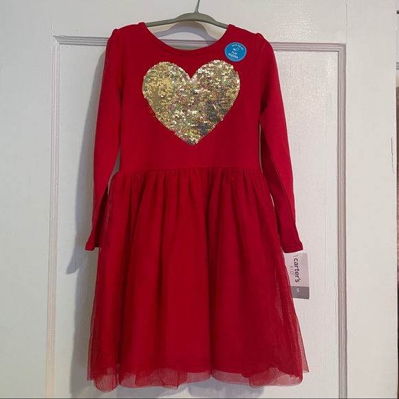 CARTER’S KID Red Valentine’s Dress - Picture 2 of 5